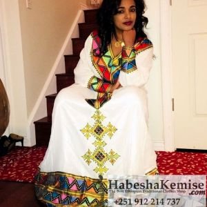 Colorful Hiwot Ethiopian Traditional Dress-33