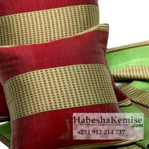 Red Gold Pillow Set Ethiopian House Decor-20