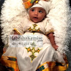 Cute Afia Ethiopian Traditional Dress Kids-17