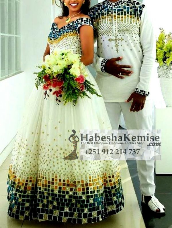 Distinguished Arki Ethiopian Traditional Dress Wedding-44