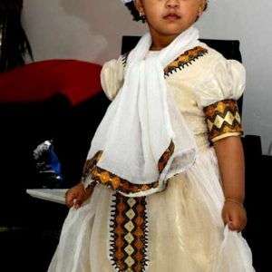 Golden Lij Ethiopian Traditional Dress Kids-7