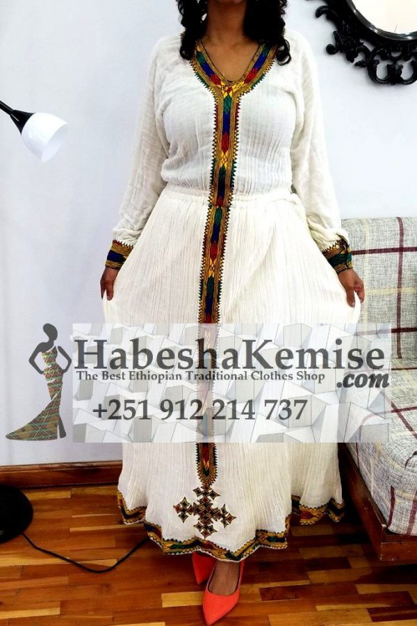 Golden Tizita Ethiopian Traditional Dress-1