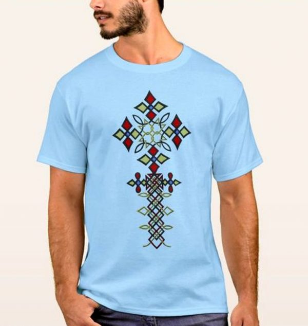 Meskel Cross T Shirt Ethiopian Traditional Dress Mens-25