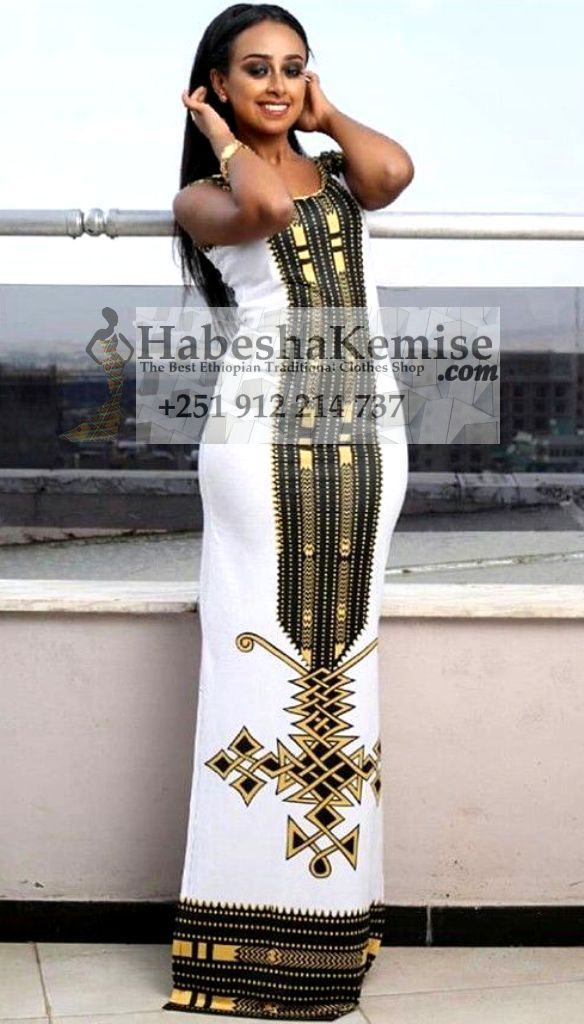 Pretty in Black Ethiopian Traditional Clothes-55