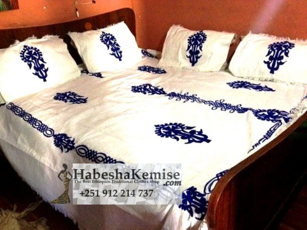 Traditional Ethiopian Meskel Bed Sheet Pillow Case Household Decor-5